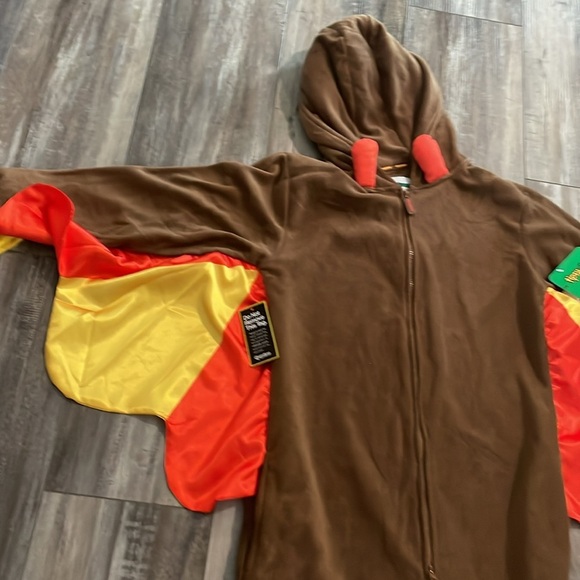 Tipsy Elves Unisex Brown Turkey Thanksgiving Jumpsuit Small NEW - Picture 7 of 9